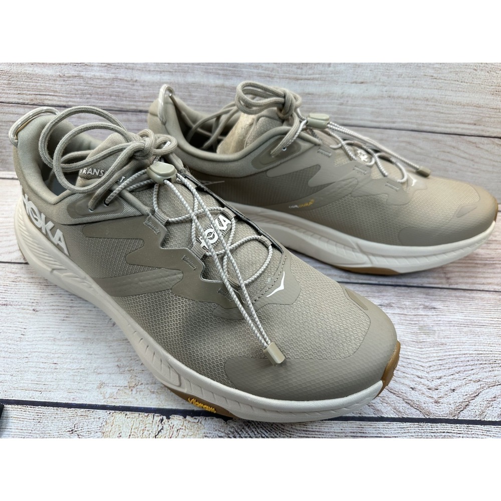 HOKA One One Transport Men's DEGG Beige Hiking Walking Shoes Size 11.5 D